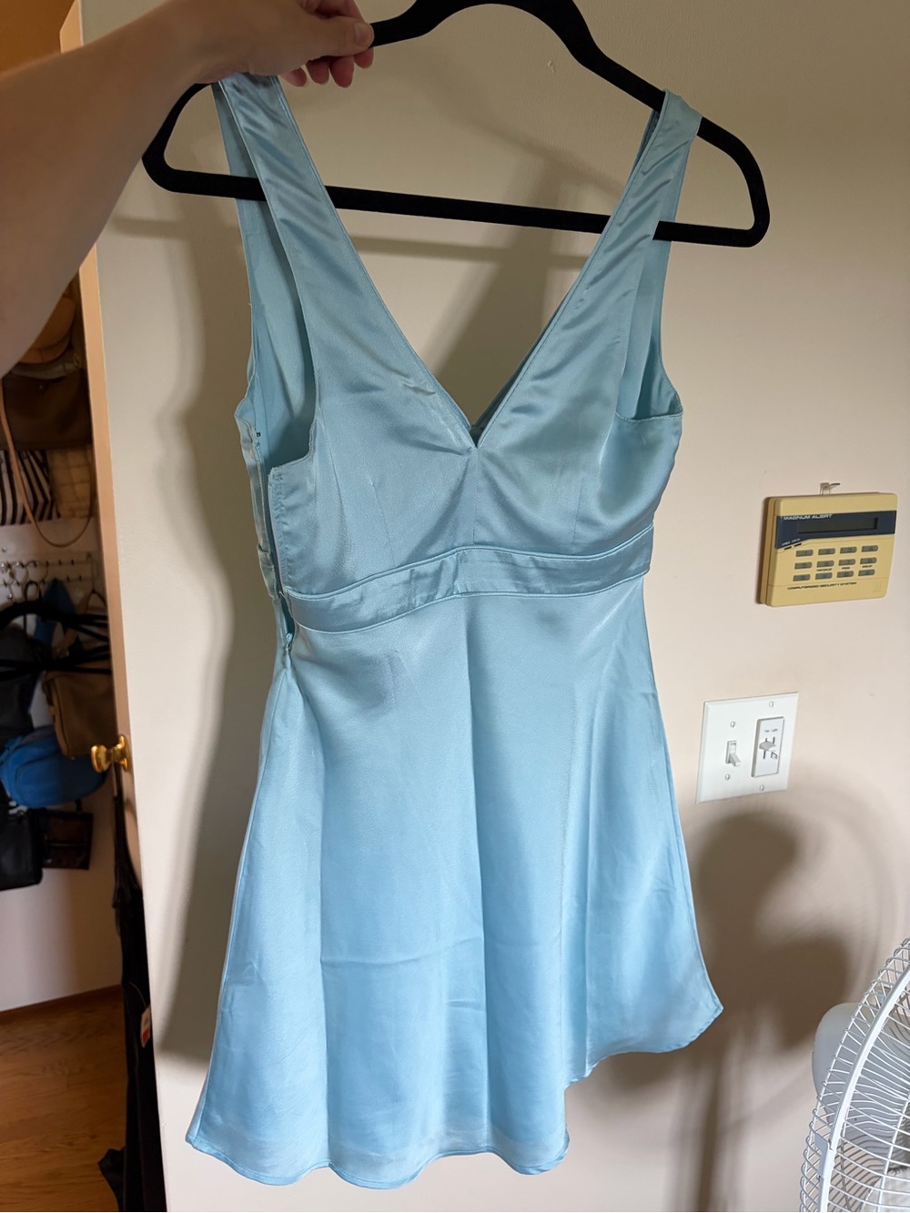 Abercrombie & Fitch Light Blue Satin Slip Dress - Picture 2 of 3